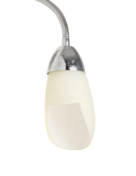 Jaren 50 wandlamp, chroom en glas