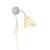 Small vintage wall lamp, light yellow shade