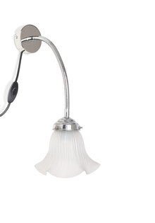 Vintage Wall Lamp, Chrome with Skirt Cap