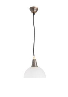 Kleine Geribbelde Glazen Hanglamp, Matglas