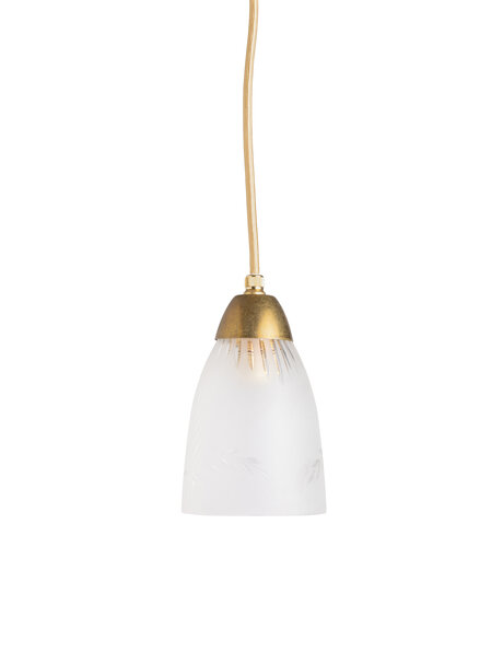 Klassiek hanglampje, geslepen mat glas