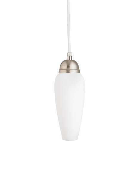 Vintage hanging lamp, matte white glass