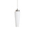 White hanging lamp, straight model, vertical ribs