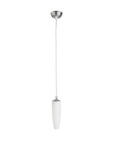 Sleek White Glass Hanging Lamp on Cord