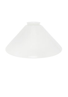 Lampenkap Glas, Mat Wit, 24.5 cm