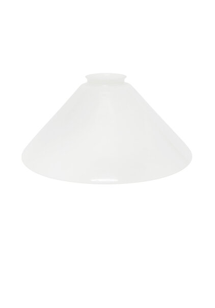 Lampenkap Glas, Mat Wit, 24.5 cm
