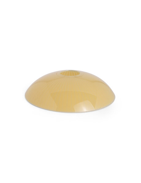 Yellow lampshade, glass, lines pattern