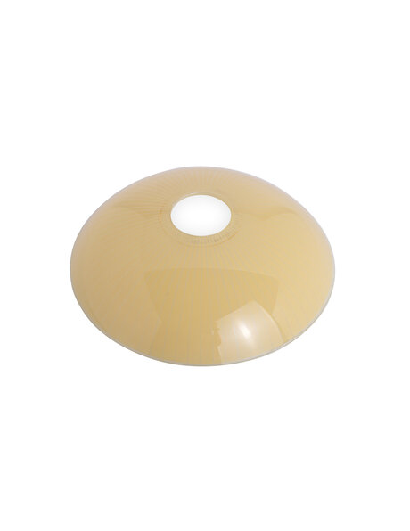 Yellow lampshade, glass, lines pattern