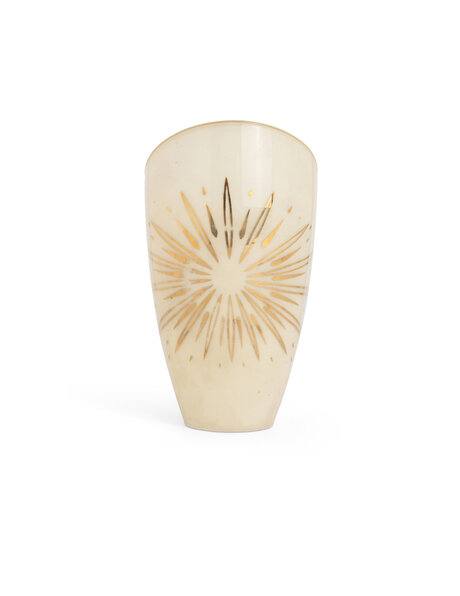 Light yellow glass lampshade, vintage