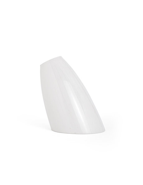 White vintage lampshade with vertical lines