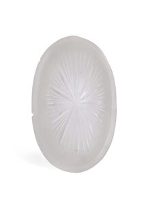 Glazen Lampglas, Ovaal, Geslepen, Jaren 30