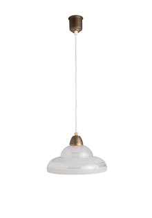 Frosted Glass Hanging Lamp, Vintage, 1930s