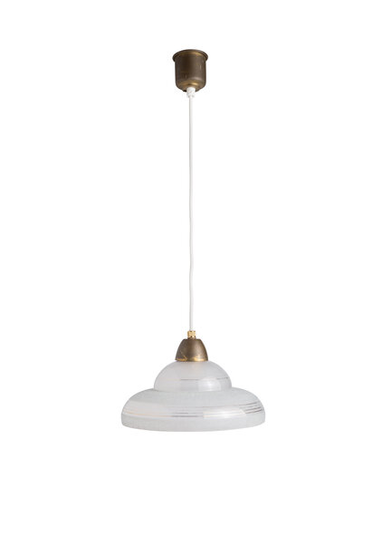 Frosted Glazen Hanglampje, Vintage, Jaren 30