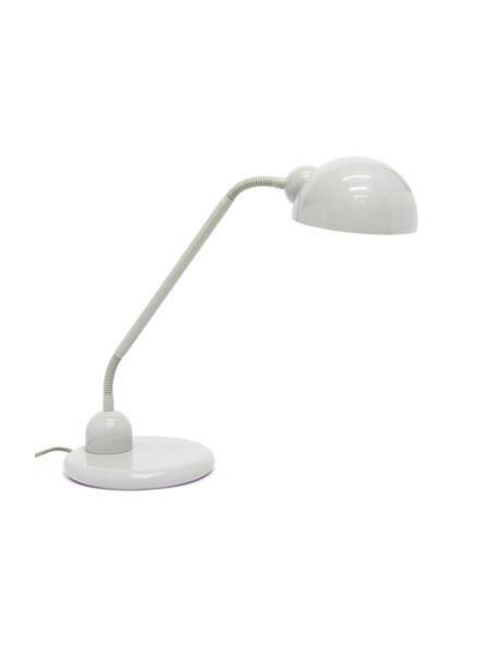Vintage desk lamp, light grey with partly bendable arm, 1970s