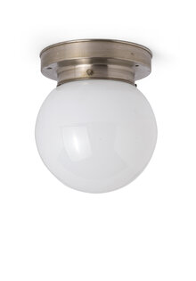 Oude Plafondlamp, Wit Glazen Bol