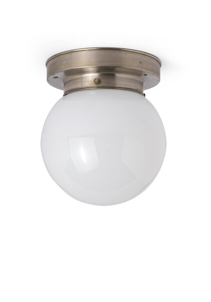 Oude Plafondlamp, Wit Glazen Bol