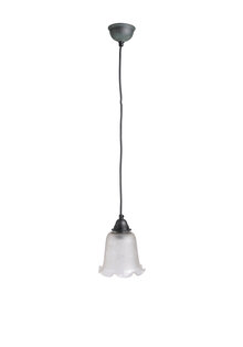 Matte Glass Hanging Lamp with Clear Glass Finish