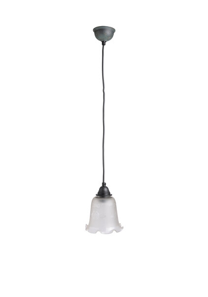 Matte Glass Hanging Lamp with Clear Glass Finish
