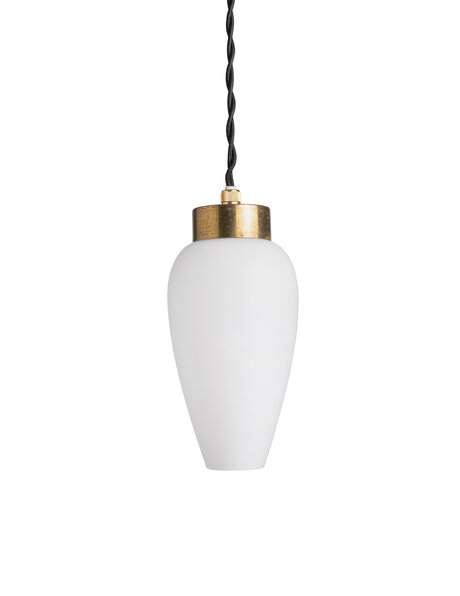 Kleine witte hanglamp, aan snoer