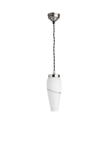 Small hanging lamp, 1950s, white glass on a cord