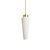 Old hanging lamp, white glass lampshade