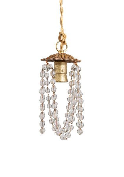 Small Hanging Lamp with Clear Bead Chain