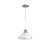 Kleine vintage hanglamp, wit gewolkt glas