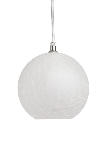 Small Hanging Lamp, Glass Ball, Spiderweb Glass, 1960s