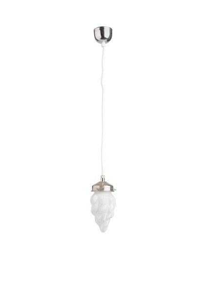 Small Hanging Lamp with Glass Flame Shade