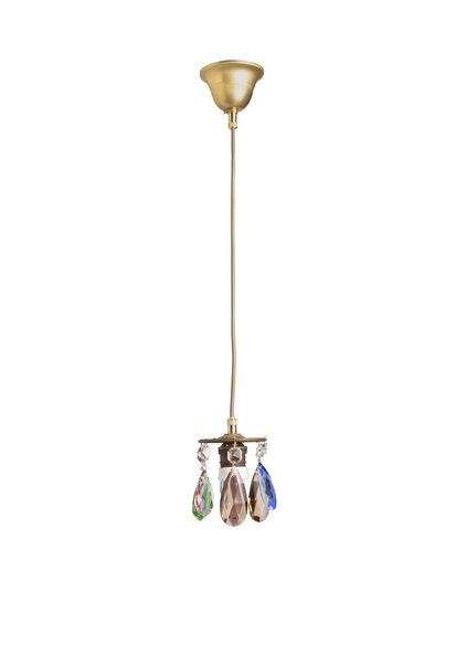 Small Hanging Lamp, Rainbow Glass