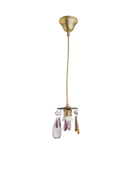 Small hanging lamp, colored glass icicles