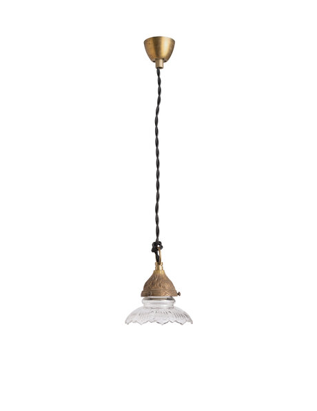 Very small hanging lamp, 1930s, cut glass