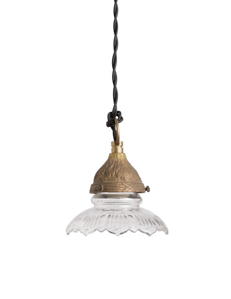 Very small hanging lamp, 1930s, cut glass