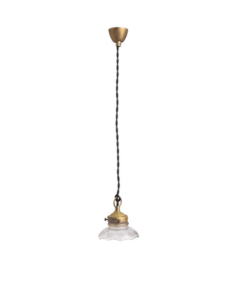 Very small hanging lamp, cut glass shade