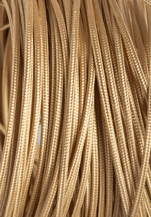 Heel Dun Elektriciteitssnoer, 2-Draads, Goud Plat