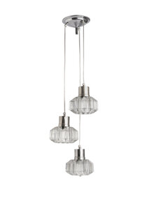 Raak Design Vintage Pendant Lamp, Cascade, Thick Clear Glass