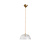 Small hanging lamp, clear glass shade, convex shape