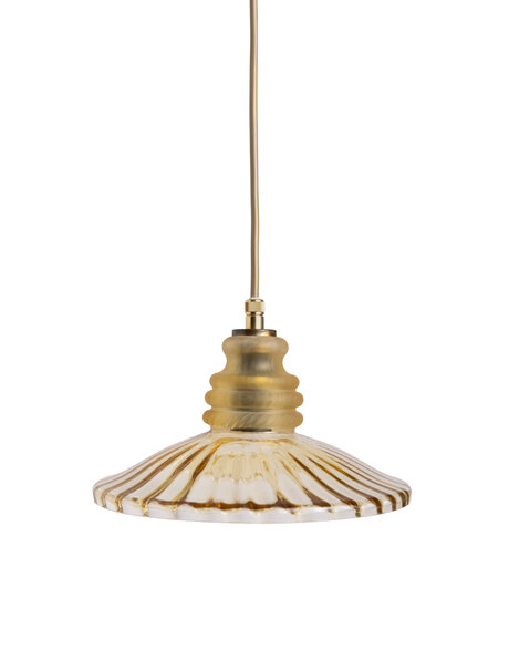 Stylish small hanging lamp, gold-like glass