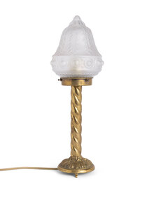 Classic Table Lamp with Closed Shade, 1930s