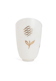 Glass Lampshade with Gold Decoration, 1950s