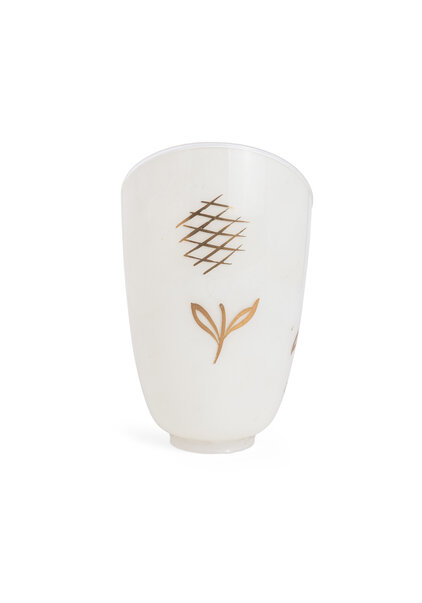 Glazen Lampenkap met Goud Gedecoreerd, Jaren 50