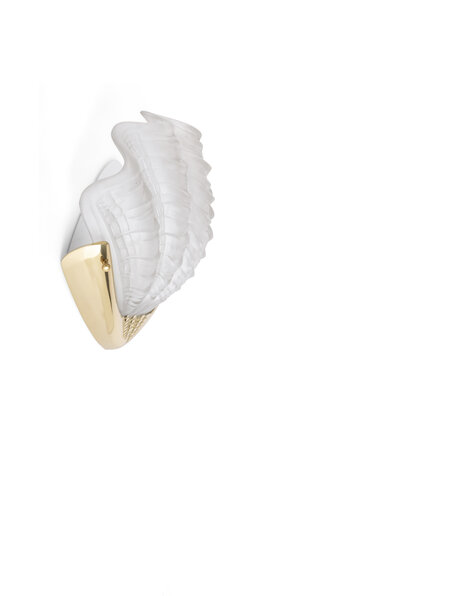 Art Deco wall lamp, matt glass shell