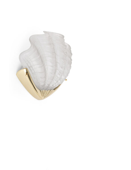 Art Deco wall lamp, matt glass shell