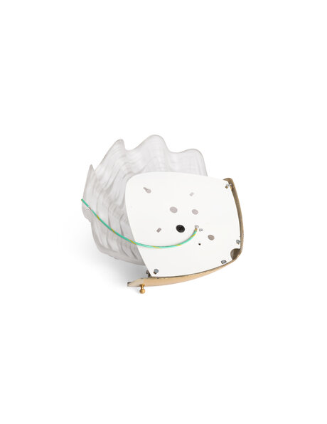 Art Deco wall lamp, matt glass shell