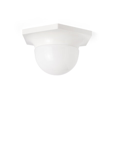 Ceiling lamp, glass ball in plastic container