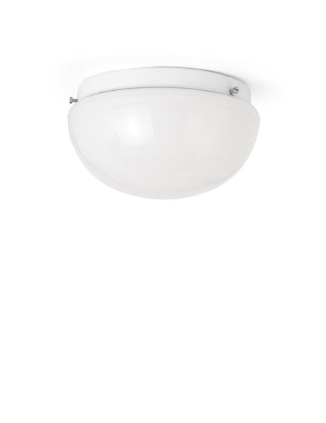 White glass ceiling lamp, 1960s