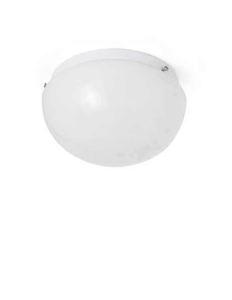 White glass ceiling lamp, 1960s