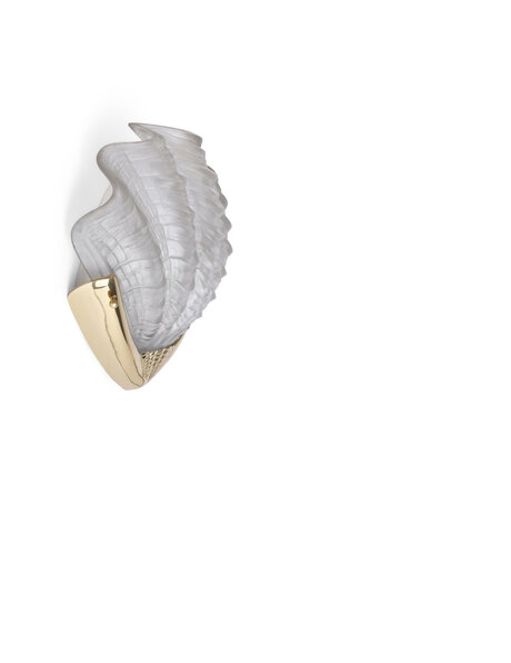 Oude Art Deco wandlamp, matglas