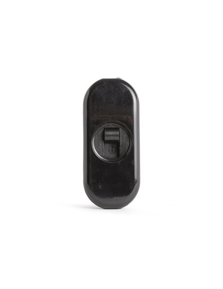 Lamp switch, smooth black plastic