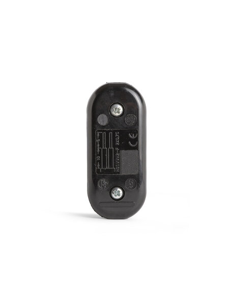 Lamp switch, smooth black plastic